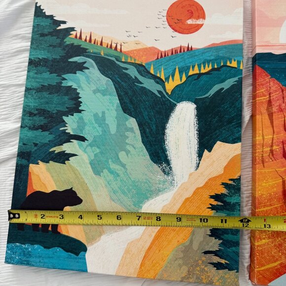 2 Piece Bundle Artwork Graphic Canvas Baby Room Nursey Kid Room Outdoors Forest - Picture 7 of 9